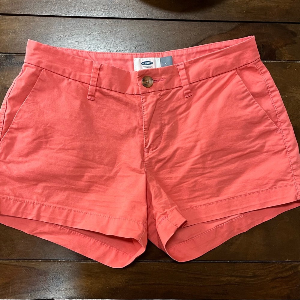 Old Navy size 0 shorts. Coral